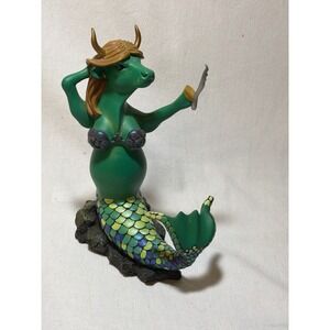 CowParade 2001 Moomaid Green Cow Mermaid Figurine Retired 9139 Rare Art Statue